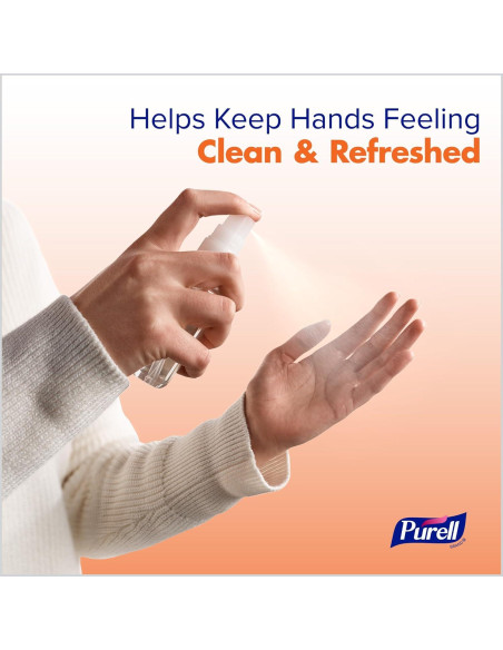Spray Desinfectante de Manos PURELL 2 oz Aroma Mandarina Pera - Paquete de 6