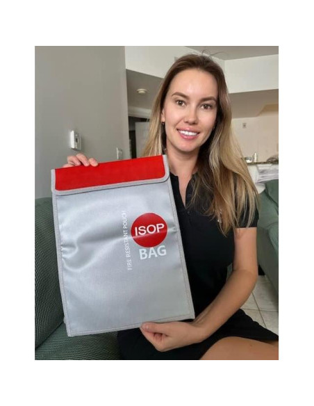 Bolsa Documentos a Prueba de Fuego ISOP 38x28cm Impermeable