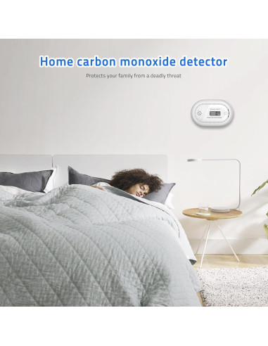 Detector de Monóxido de Carbono Runidur CO11 LCD 10 Años 2 Pzas