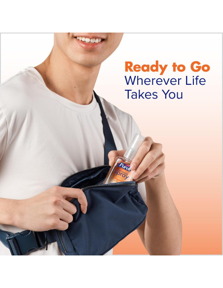 Spray Desinfectante de Manos PURELL 2 oz Aroma Mandarina Pera - Paquete de 6