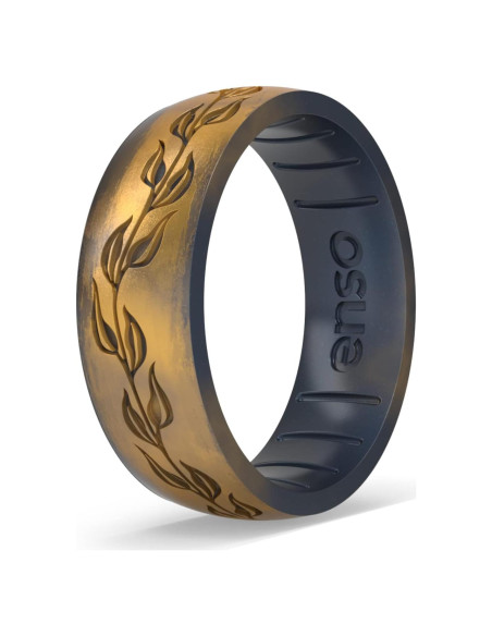 Anillo de Silicona Enso Rings - El Señor de los Anillos - Hoja de la Comarca - Talla 9