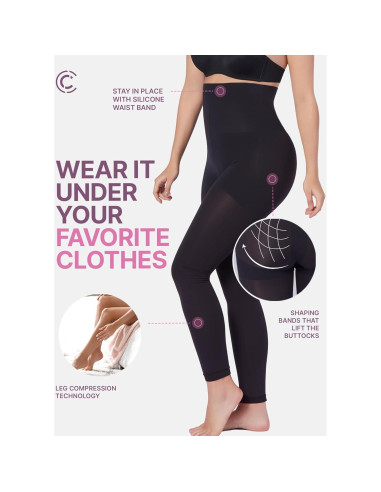 CURVEEZ Shapewear Mujeres Control Abdomen Levanta Glúteos
