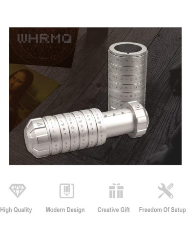 Cryptex Da Vinci Mini WHRMQ con Anillos y Collares