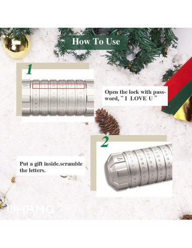 Cryptex Da Vinci Mini WHRMQ con Anillos y Collares