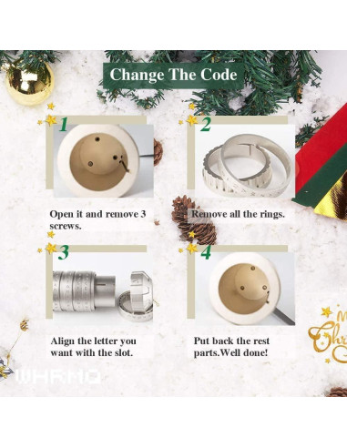 Cryptex Da Vinci Mini WHRMQ con Anillos y Collares