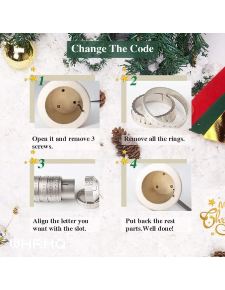 Cryptex Da Vinci Mini WHRMQ con Anillos y Collares