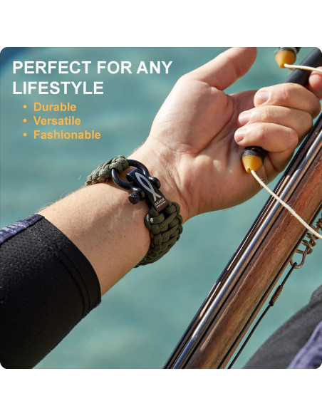 Banda de Reloj Paracord 20mm Savior Survival Gear - Unisex