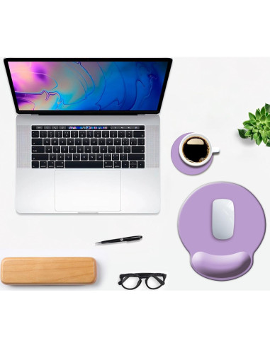 Almohadilla Ergonómica para Ratón DOOKE Púrpura Clavo 24.89x23.11cm