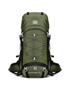 Mochila de Viaje 60L Verde Profundo para Senderismo