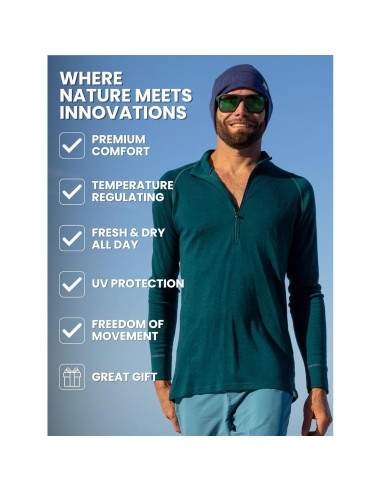 Gorro de lana merino unisex - Gris melange - Talla grande