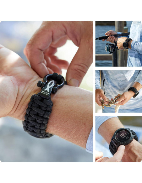 Banda de Reloj Paracord 20mm Savior Survival Gear - Verde