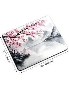 Alfombrilla de Ratón HUOCAIREN Floral Antideslizante 24.1x20.1cm 2