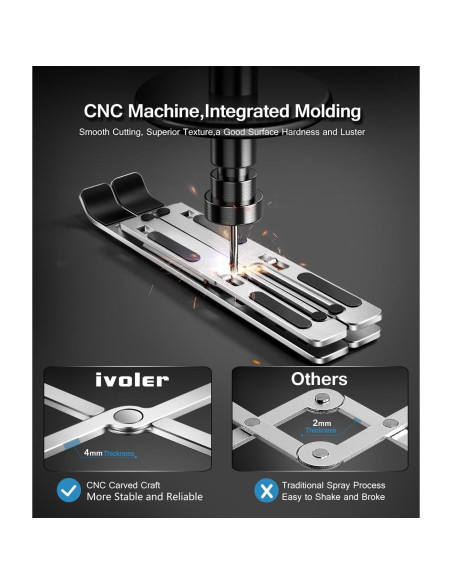 Soporte para Laptop iVoler Ajustable en 6 Alturas Plata