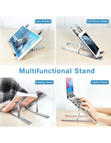 Soporte para Laptop iVoler Ajustable en 6 Alturas Plata