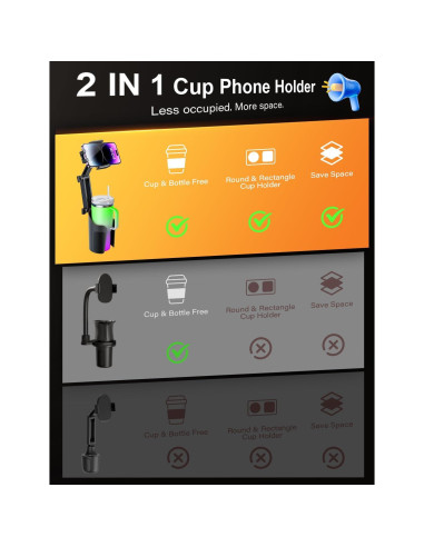 Soporte 2 en 1 para Teléfono y Taza TAZENI Ajustable