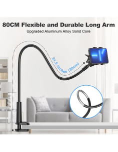 Soporte Gooseneck VIVI MAO 80 cm para Teléfono Móvil Negro 2