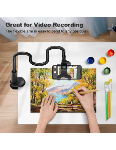 Soporte Gooseneck VIVI MAO 80 cm para Teléfono Móvil Negro