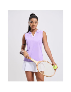 Camisa de Polo Sin Mangas MIER para Mujeres - Cuello en V 2