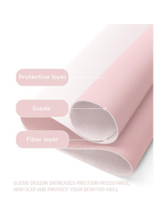 Alfombrilla de Escritorio Antideslizante YSAGi Rosa 60x35 cm 2