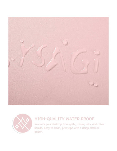 Alfombrilla de Escritorio Antideslizante YSAGi Rosa 60x35 cm