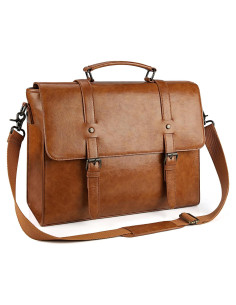 Bolsa Mensajera Lubardy 15.6" Impermeable Cuero Vintage