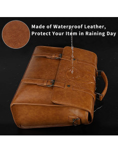 Bolsa Mensajera Lubardy 15.6" Impermeable Cuero Vintage 2