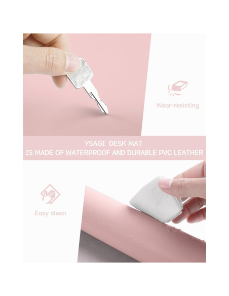 Alfombrilla de Escritorio Antideslizante YSAGi Rosa 60x35 cm
