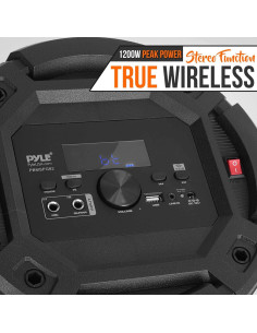 Altavoz PA Bluetooth Pyle PBMSPG82.5 1200W con luces y micrófono 2