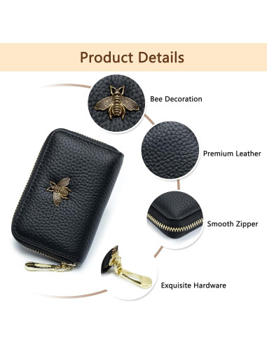 Billetera RFID imeetu para mujeres - Estuche con cremallera