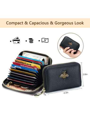 Billetera RFID imeetu para mujeres - Estuche con cremallera