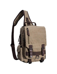 Bolsa Mensajera de Lona mygreen 29x39x12 cm Caqui