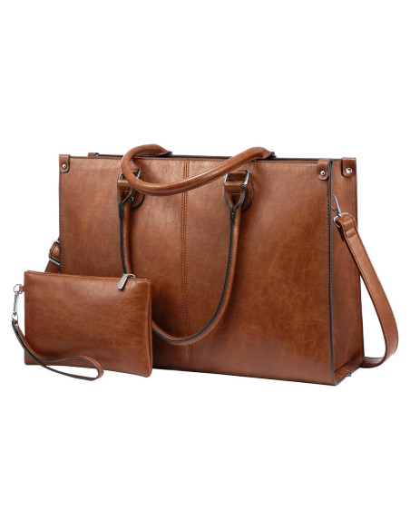 Bolsa Tote LOVEVOOK para Laptop 15.6" Marrón Oscuro