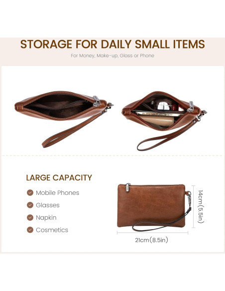 Bolsa Tote LOVEVOOK para Laptop 15.6" Marrón Oscuro