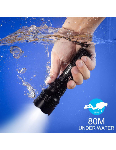 Linterna de Buceo Genwiss GN-T41 2000 Lúmenes Impermeable