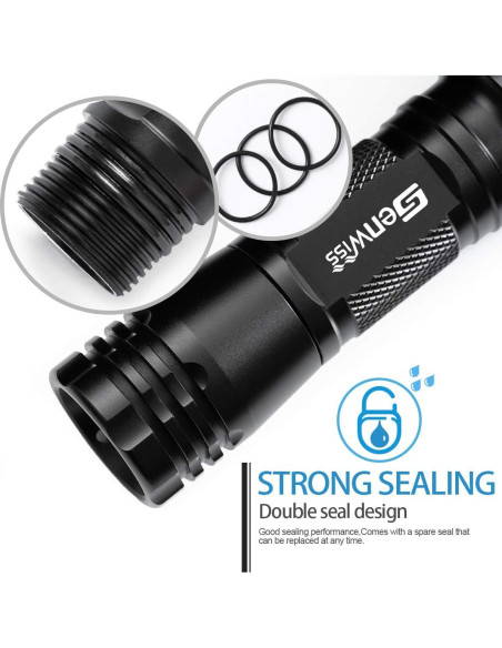 Linterna de Buceo Genwiss GN-T41 2000 Lúmenes Impermeable