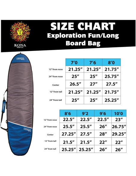 Bolsa de Surf KONA 10ft Acolchada Impermeable UV