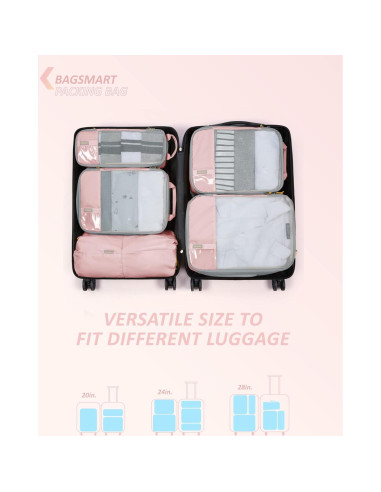 Cubos de Compresión BAGSMART Set de 6 para Viajes