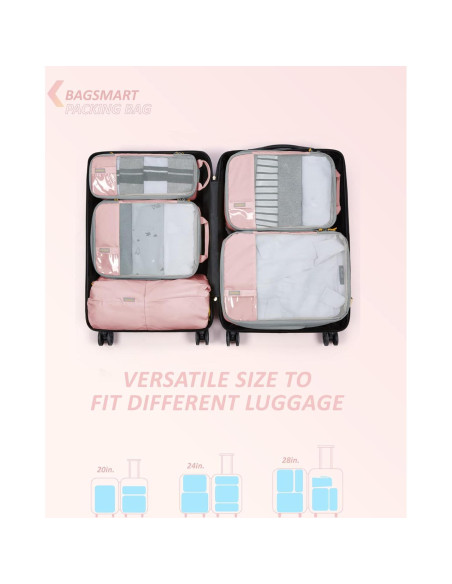 Cubos de Compresión BAGSMART Set de 6 para Viajes