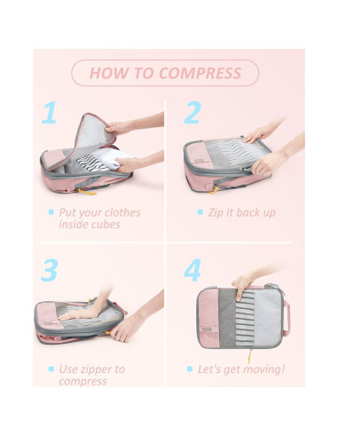 Cubos de Compresión BAGSMART Set de 6 para Viajes