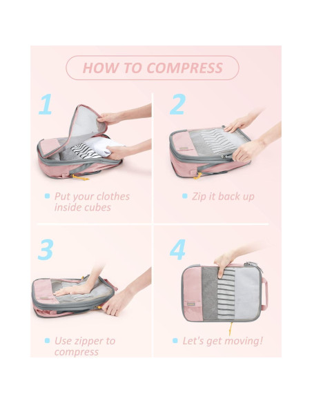 Cubos de Compresión BAGSMART Set de 6 para Viajes