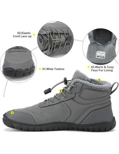 Botas de Nieve FLARUT Unisex Impermeables y Antideslizantes