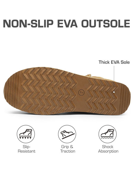 Botas de Nieve DREAM PAIRS Mini Plataforma Castaño 5cm