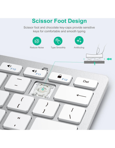 Teclado Bluetooth SPARIN para Samsung Galaxy Tab A9+ Gris