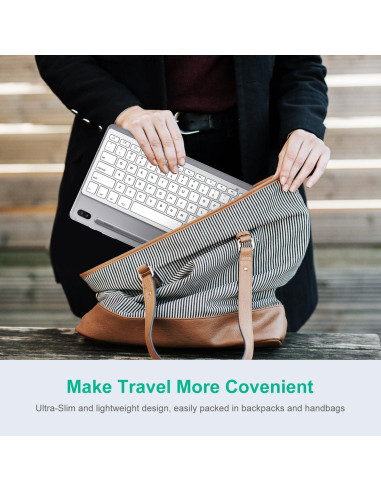 Teclado Bluetooth SPARIN para Samsung Galaxy Tab A9+ Gris
