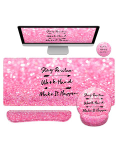 Alfombrilla de Ratón XXL Zokifab Rosa con Soporte Ergonómico