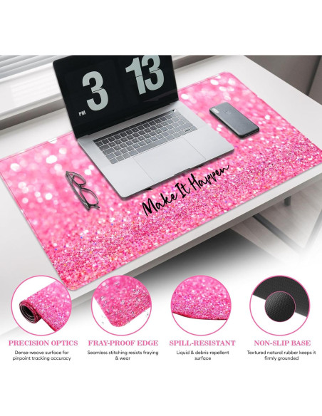 Alfombrilla de Ratón XXL Zokifab Rosa con Soporte Ergonómico