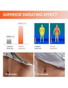 Chaleco de Sauna HOTSUIT 904pro para Hombres XXL Gris 2