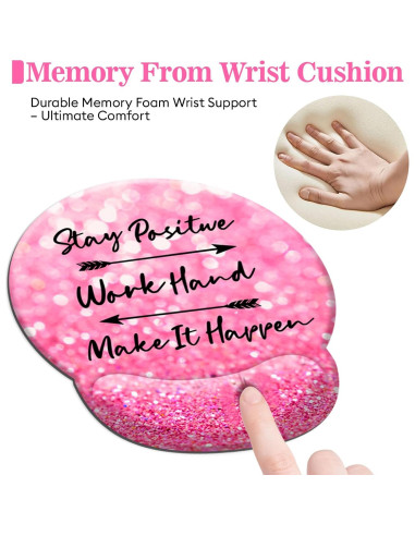 Alfombrilla de Ratón XXL Zokifab Rosa con Soporte Ergonómico