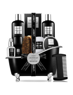 Kit de Cuidado de Barba Lovery 11 Piezas Sándalo