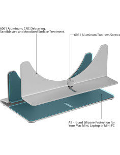 Soporte Vertical Ajustable Psitek para Mac Mini 2005-2023 2